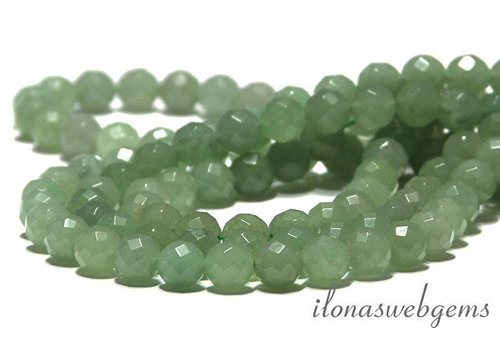 Aventurine / Aventurine beads faceted around 10mm