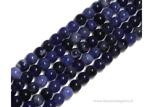 Sodaliet kralen blauw rond ca. 4mm
