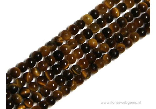 Tiger eye beads round mini approx. 2mm