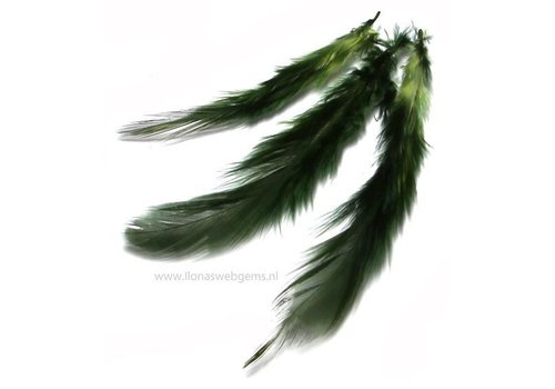 Rooster feathers per 10 pieces (green)