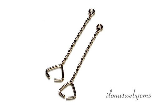 1 Vermeil ball chain/chain with triangle