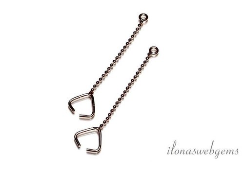 1 Rose Vermeil ball chain/necklace with triangle