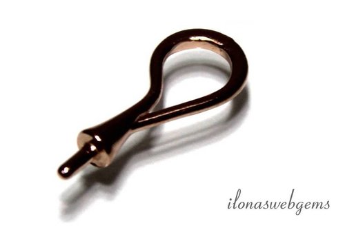 Rose vermeil bail pendant