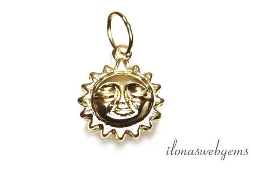 14/20 Gold filled charm sun approx. 11x9mm