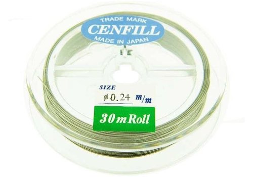 Cenfill Edelstahlummantelter Einfädeldraht 0,24mm (7 Stränge)