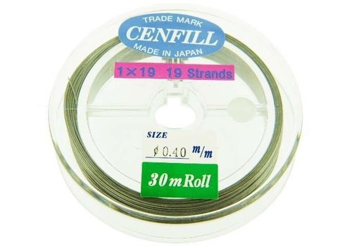 Cenfill Edelstahl beschichteter Bespannungsdraht 0,40 mm (19 Drähte)