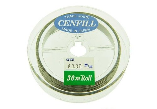 Cenfill Edelstahl beschichteter Perlendraht 0,36 mm (49 Fäden)