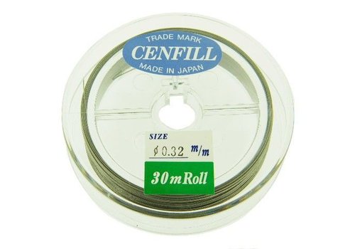 Cenfill Edelstahlummantelter Einfädeldraht 0,32mm (7 Stränge)