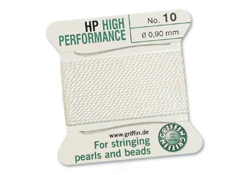 WHITE: Griffin Rijgdraad High Performance 0.90mm No. 10