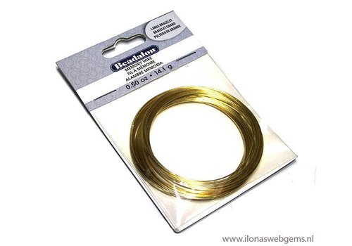 Beadalon memory wire gold bracelet