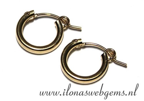 1 Paar Creolen mit 14 kt/20 Gold-Fill 13 mm