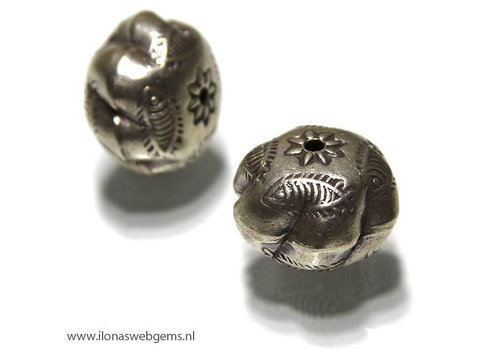 Sterling Zilveren Hill Tribe kraal ca. 18x14mm