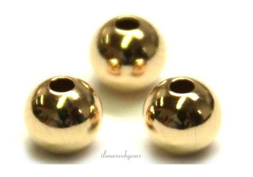 14-karätige Goldperle, 4 mm, leicht