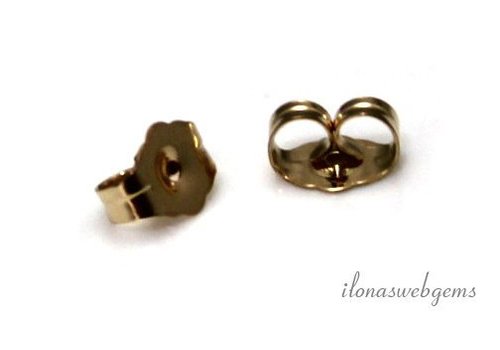 1 paar 14/20 Gold filled poussettes  ca. 3x4mm
