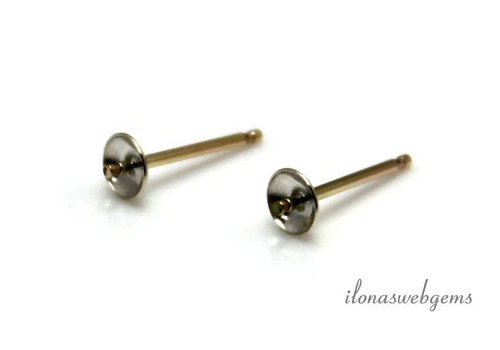 1 pair of 14k/20 Gold filled stud earrings