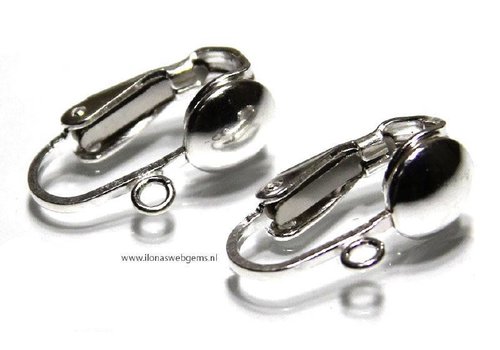 1 pair of sterling silver ear clips around 15x11mm