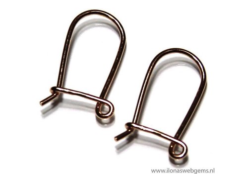 1 pair of Rosé Vermeil earring hooks