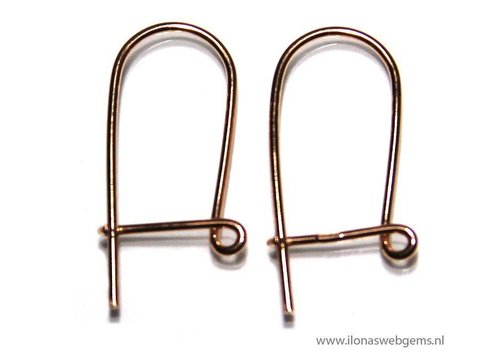 1 pair of Rosé Vermeil earring hooks