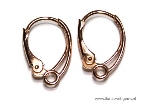 1 Paar Rosé Vermeil Ohrringhaken