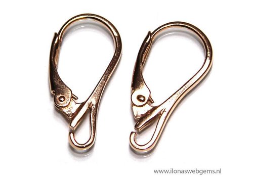 1 pair of Rosé Vermeil earring hooks