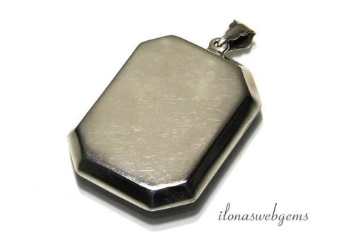 Sterling zilveren medaillon ca. 49x35x10mm