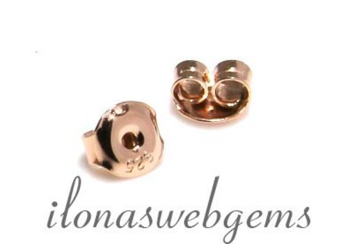 1 paar Rosé vermeil poussettes ca. 5x3mm