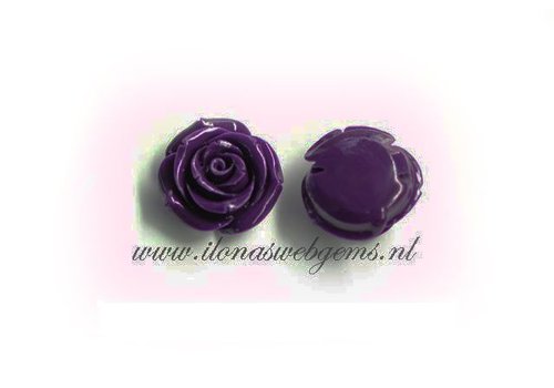 Coral roos bead purple great size app. 30x17mm