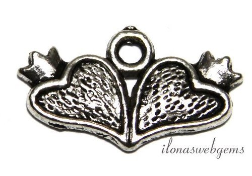 10 versilberte Charms