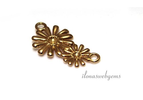 Vermeil Rosé connector 22x11.5mm