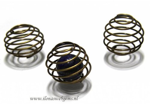 20 stücke Spiraal 'brons' ca. 24x20mm