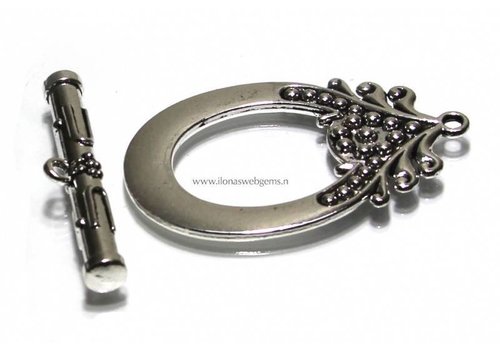 5 stücke tinnen kapittelslot MEGA maat ca. 59x37mm