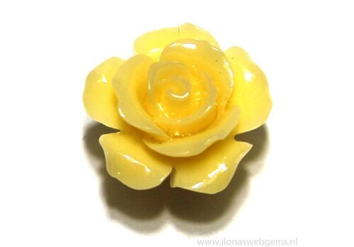 2 stuks Koraal roosje (kraal)