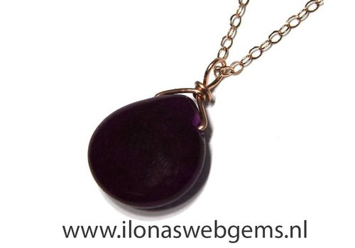 Inspiration Jade pendant Rose gold filled