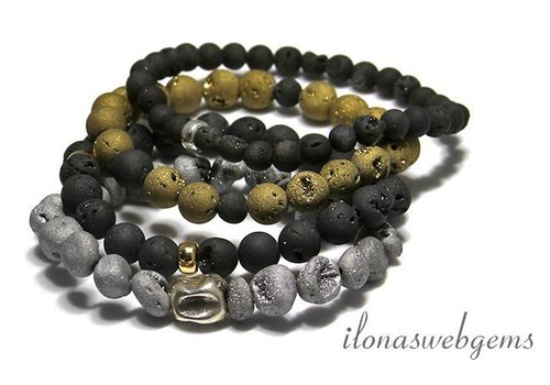 Inspiration Agate beads Electro flated