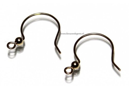1 pair of 14/20 Gold filled earwires approx. 16mm