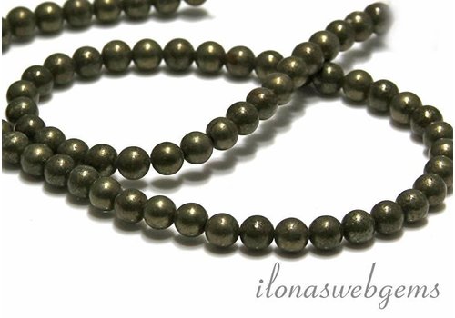 Pyrite beads around approx. 6mm