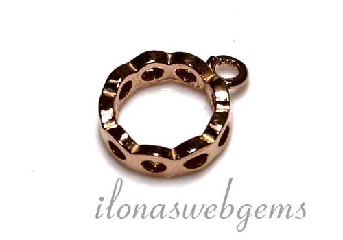 1 Rosé Vermeil spacer with ring approx. 12.5x10x3mm