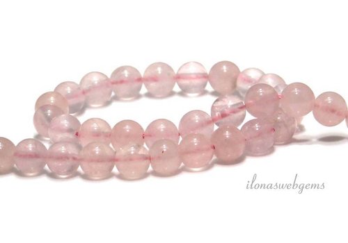 Rosenquarzperlen um 8mm
