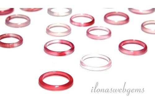 6 pieces Agate ring mix app. 20x2.5x2mm(H150)