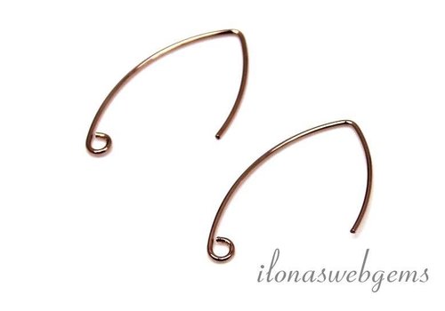 1 pair of Rosé Vermeil earwires