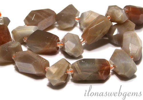 Moonstone beads free size approx 20-23x11-15mm