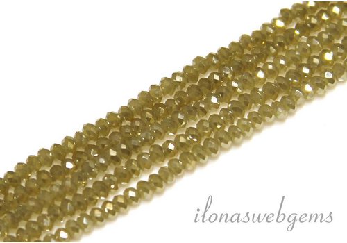 Swarovski Stil Kristall Facettentierte Rondelll   Perlen ca. 3x2mm