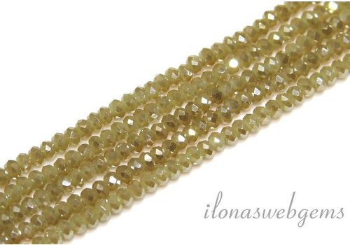 Swarovski Stil Kristall Facettentierte Rondelll Perlen ca. 3x2mm