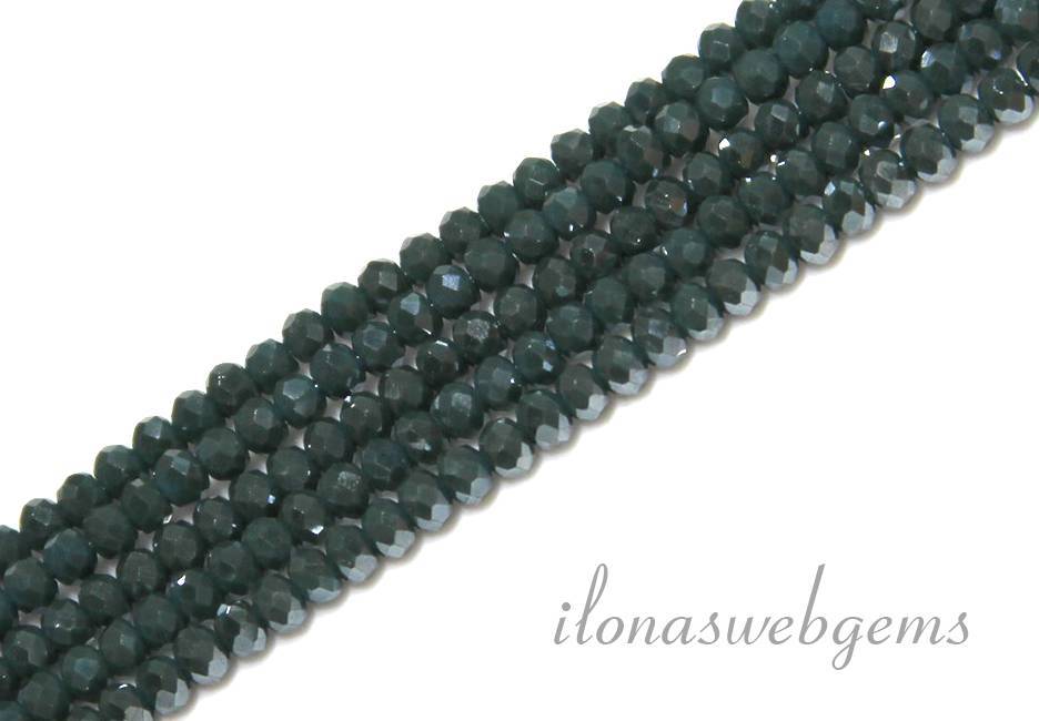 Swarovski style kristal kralen facet rondel ca. 3x2mm Ilona's Silver