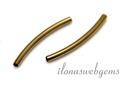 Gold filled tube bead around 20x1.5mm
