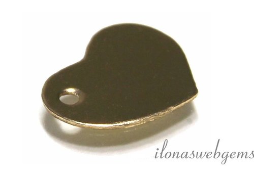 14/20 Gold filled charm heart approx. 10x8mm