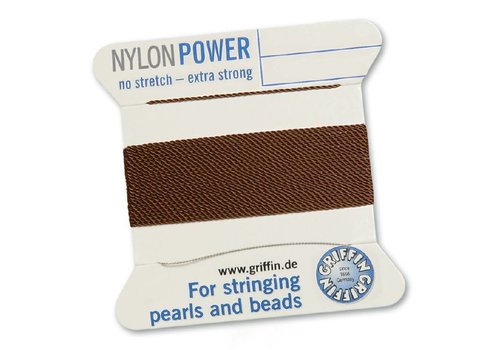 BROWN: Griffin Beading Thread Nylon