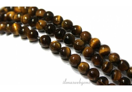 Tiger eye beads round approx. 3mm A quality
