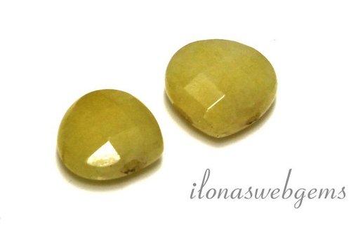 1 Paar Jade Tropfen Facette