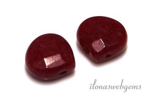 1 Paar Jade Tropfen Facette